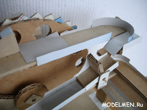 Toy with balls, made of cardboard (Marble machine)