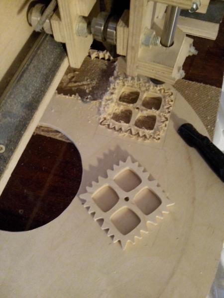 Square gears from plywood