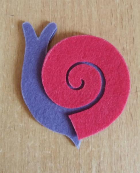 Brooch made of felt snail. Master Class.